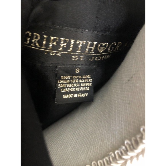 Vintage‎ St John Griffith Gray Black Wool Pocket Blazer Jacket Longline 8 NWT - Picture 15 of 15